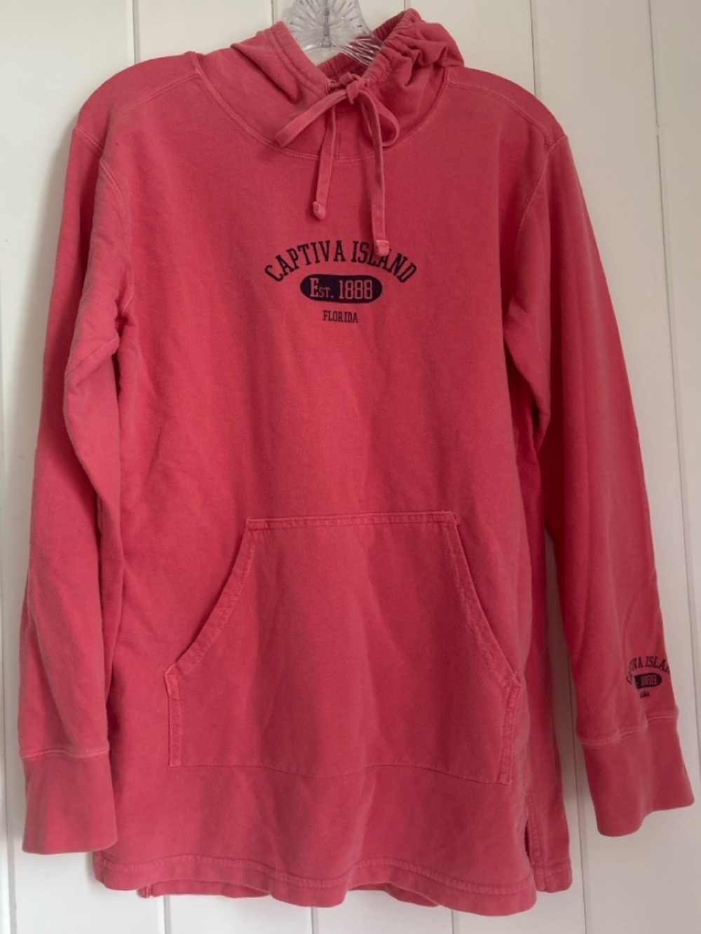 Captiva Island Floridan long Hoodie women’s S Top Comfort Colors cotton Coral